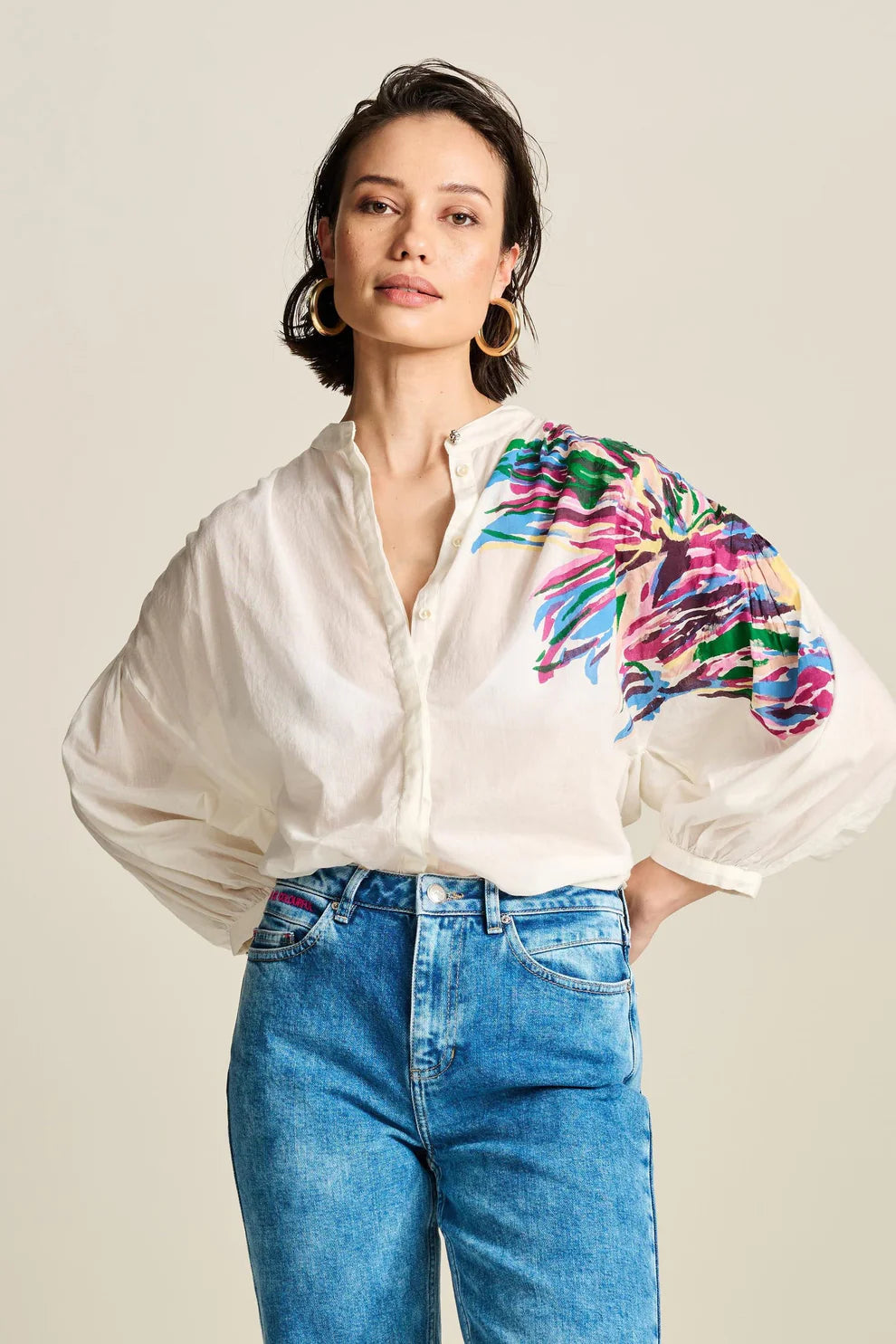 POM Amsterdam Blouse in Sicilian Ecru