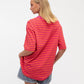 Mimi Stripe Tee Magenta/Orange