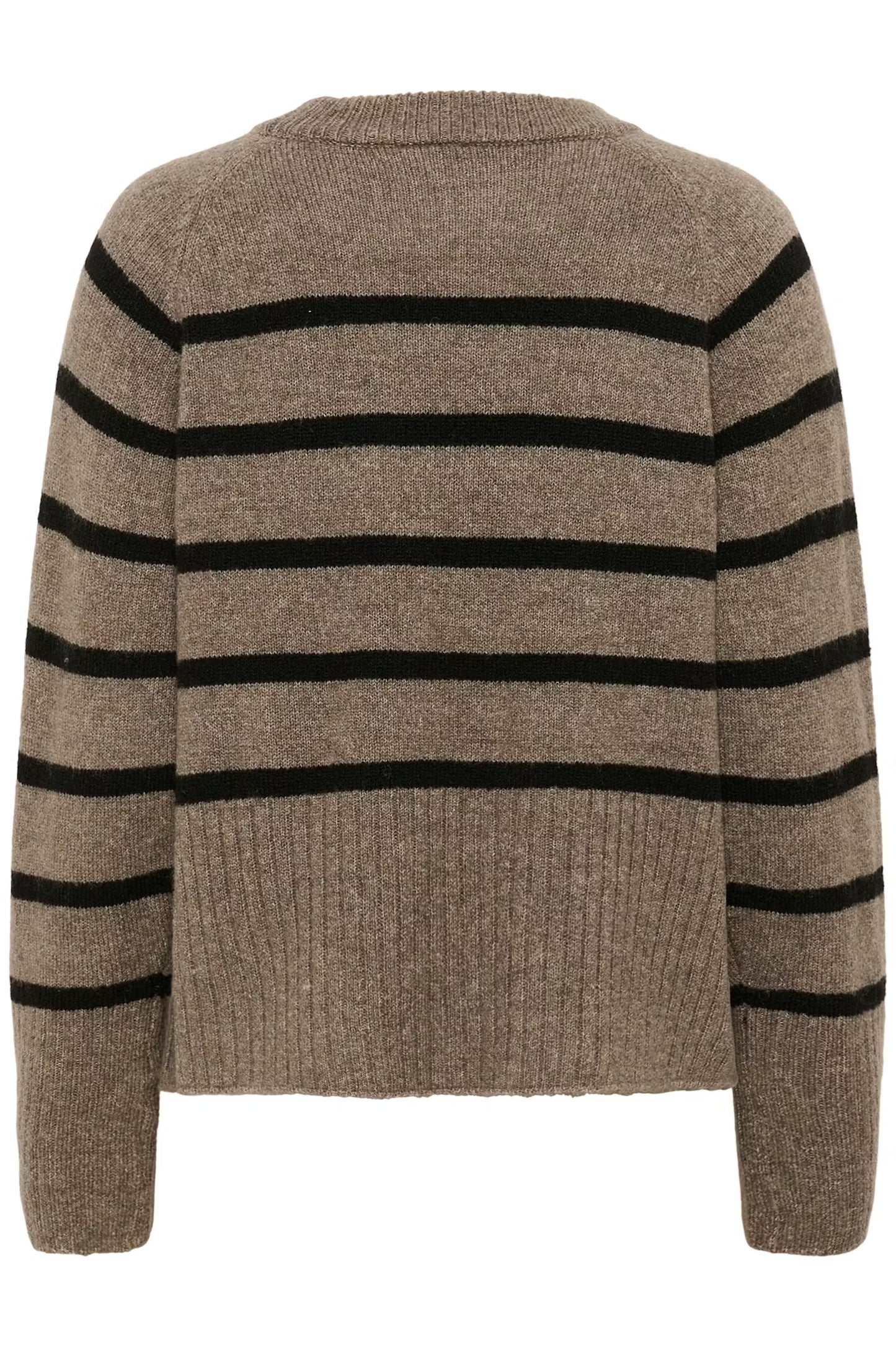Kaffe KAerin Knit Pullover Morel Melange / Black Stripe