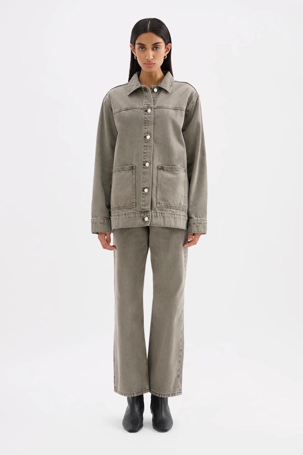 Nude Lucy Soren Denim Jacket in Stone