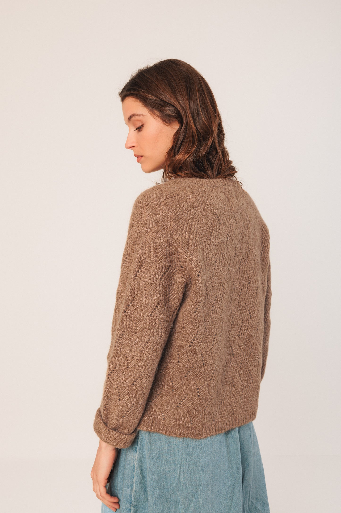 Indi and Cold Crochet Knit Cardigan