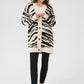 Kaffe KAsandra Knit Cardigan Turtledove / Black Animal Print