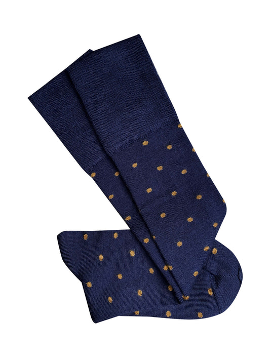 Tightology Dotty Wool Socks in Navy