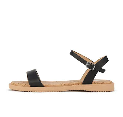 Rollie Sandal Cork Black