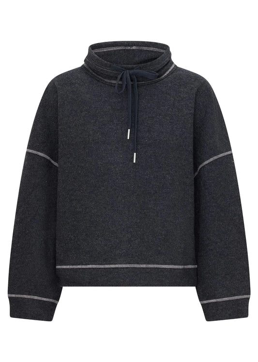 POL Jude Boiled Wool Drawcord Knit - the tartan fox