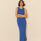 Indi and Cold Ribbed Knit Dress in Azul