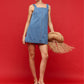 Staple the Label Cassia Denim Mini Dress Mid Blue