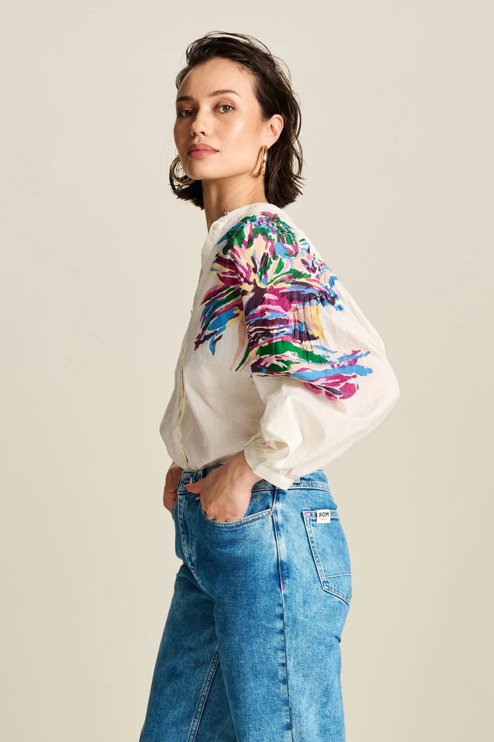 POM Amsterdam Blouse in Sicilian Ecru