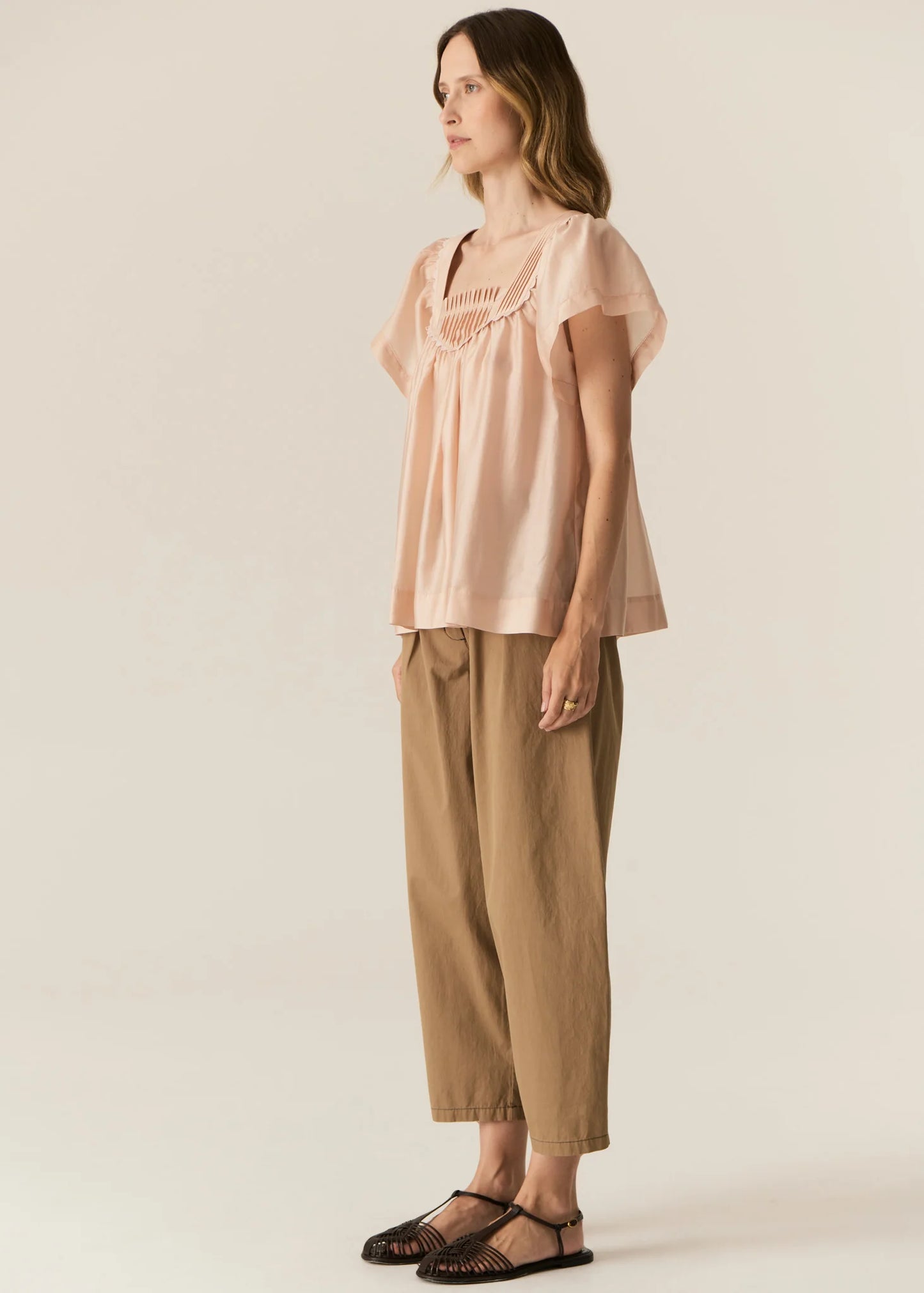 POL Avrid Barrel Pant in Khaki