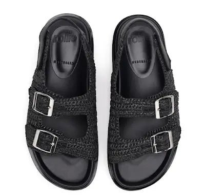 Rollie Ace Sandal Weave All Black