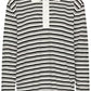 Kaffe KAmiala Polo L/S T-Shirt Black and White Stripe