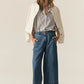 POL Carsen Crop Denim Pant in Light Wash