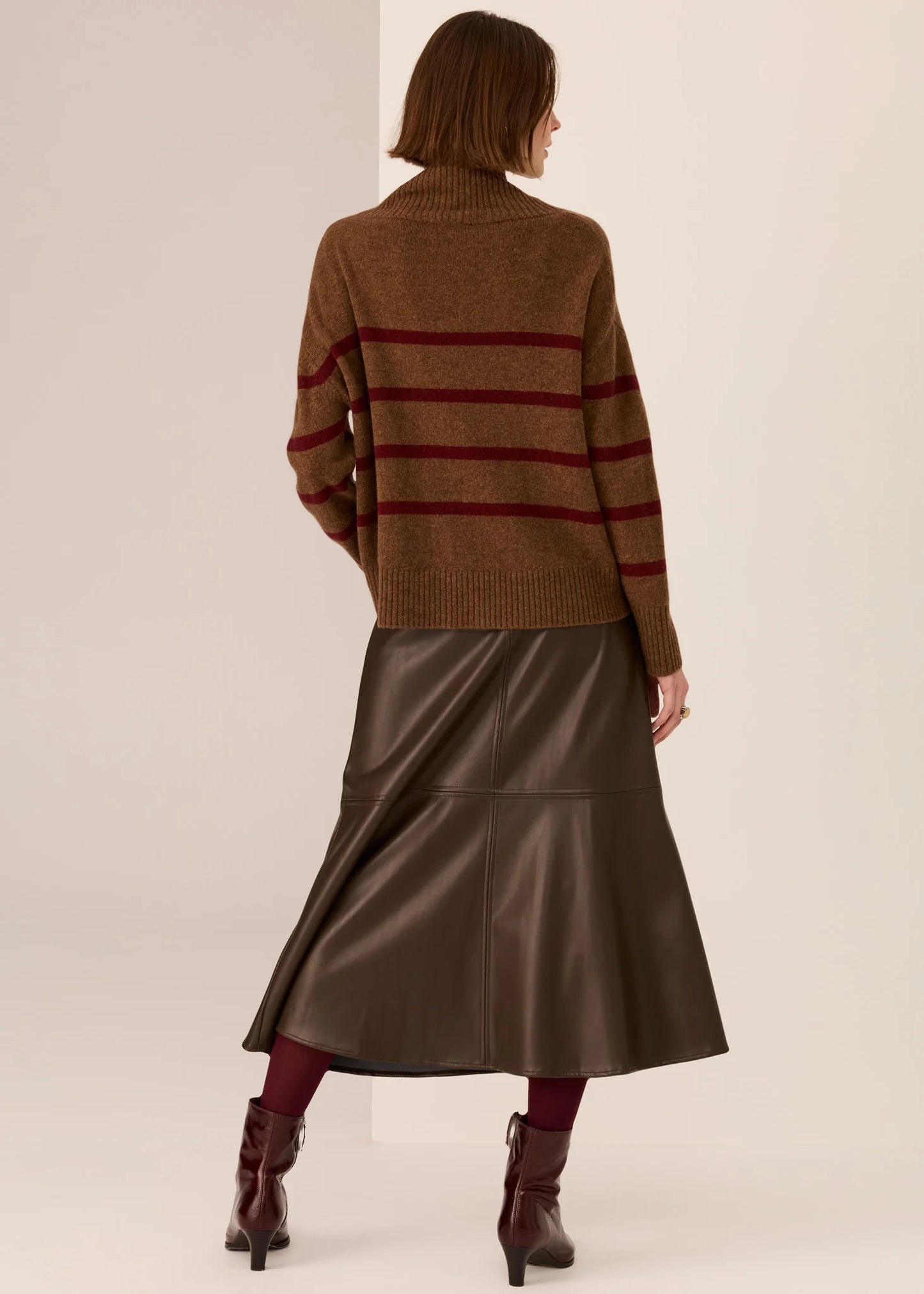 POL Astor Stripe Turtleneck Knit