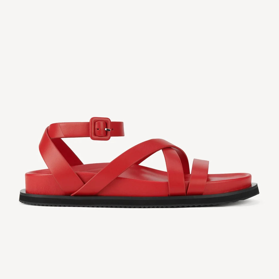 Rollie Mya Sandal in Red Leather