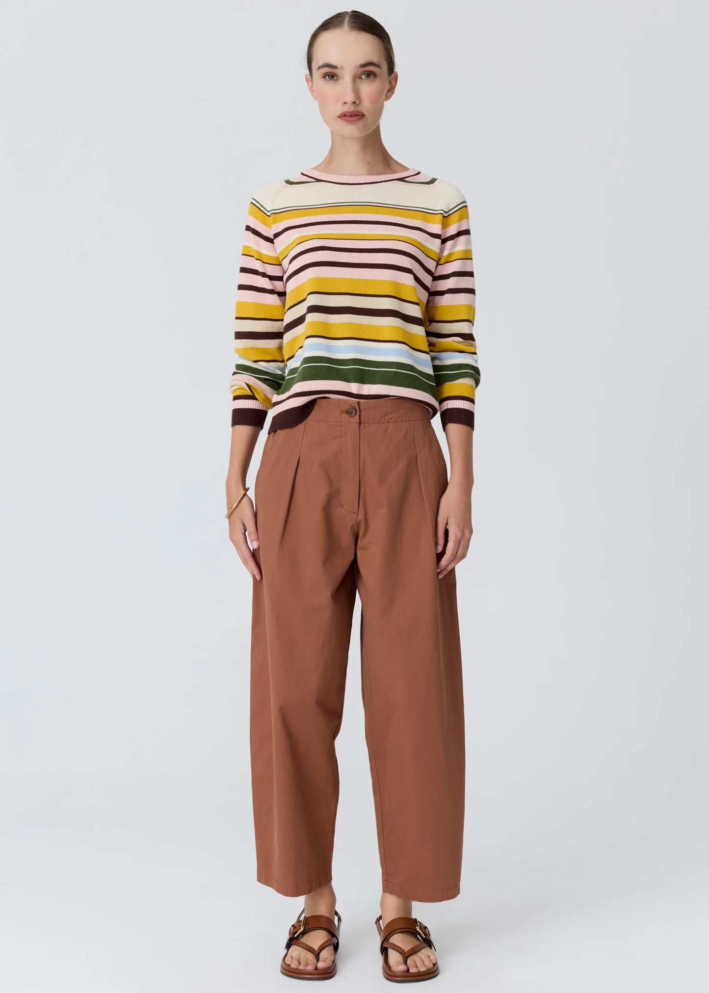 POL Alma Barrel Pant in Toffee