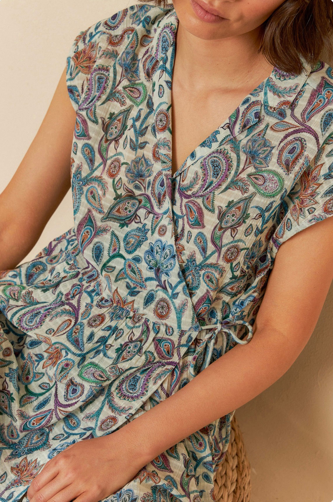 Indi and Cold Paisley Crossover Dress