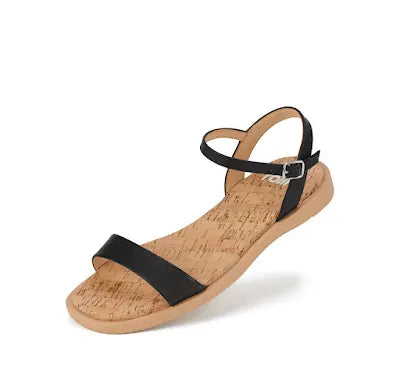 Rollie Sandal Cork Black