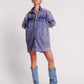 One Teaspoon Purple Rain Nixie Denim Shirt Dress