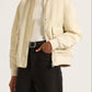 Nude Lucy Crawford Bomber in Bone