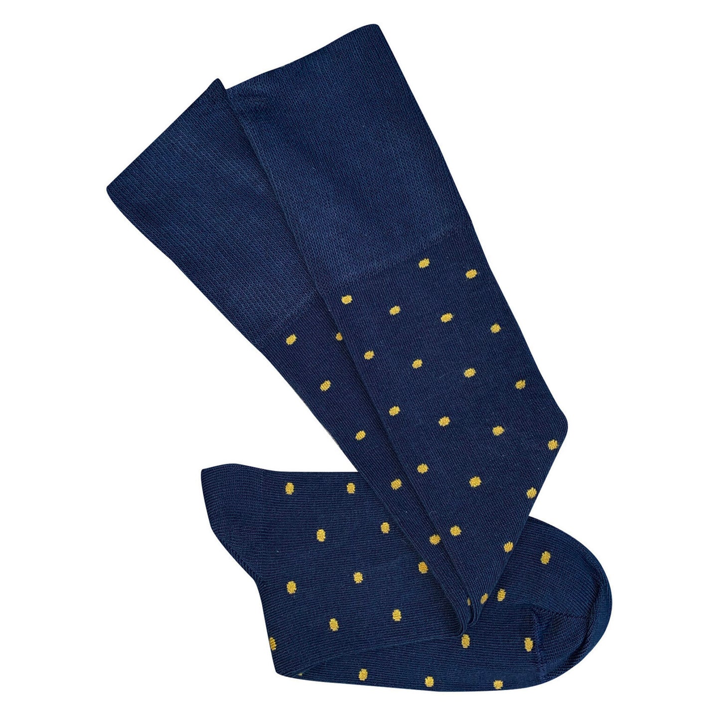 Tightology Dotty Long Cotton Socks in Midnight