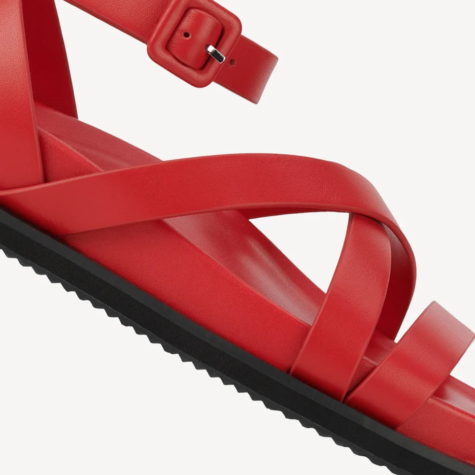 Rollie Mya Sandal in Red Leather