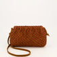 Nancybird Woven Clutch in Ochre Leather