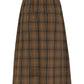CC Heart Alia Long Skirt Golden Brown Check