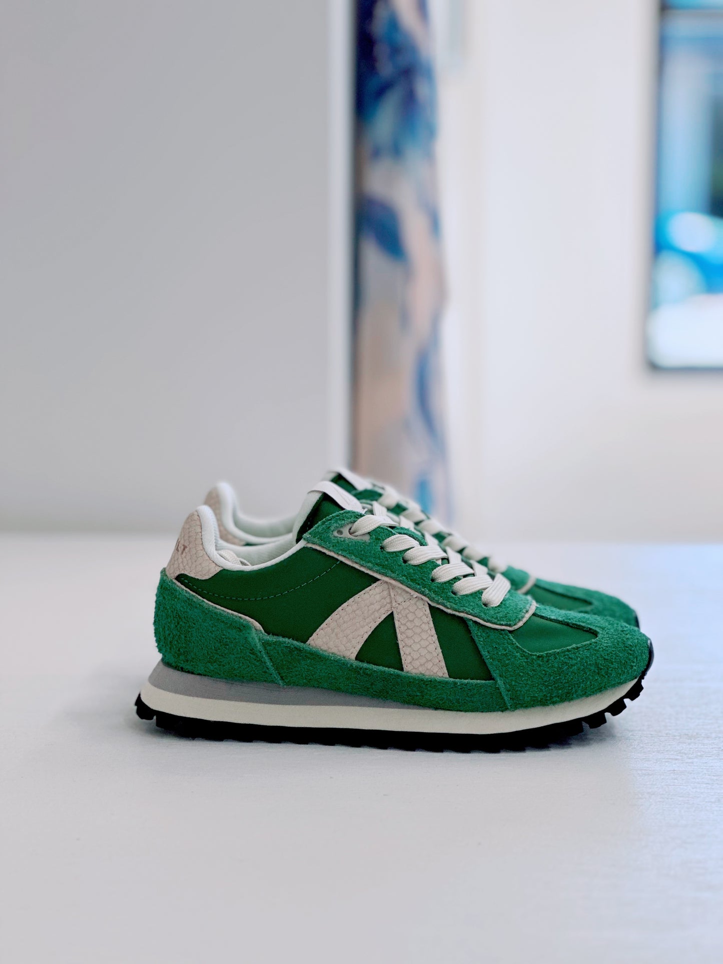 ASFVLT Gate Sneaker Green Grey Snake Gold