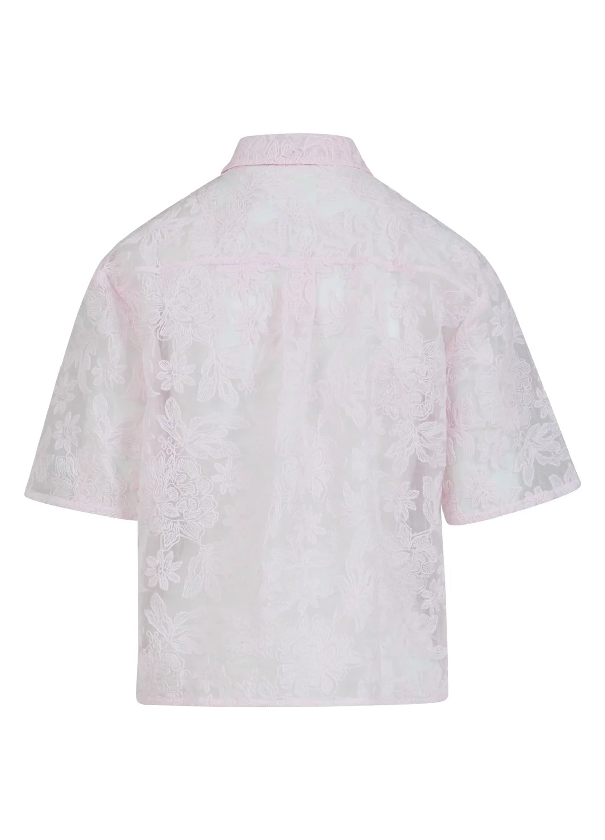 COSTER Shirt with Lace in Powder Rose