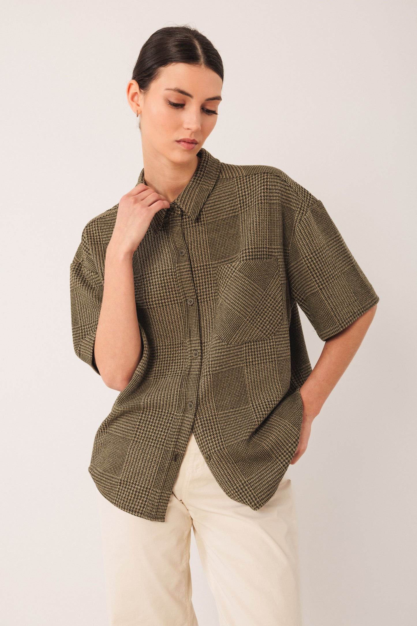 Indi and Cold Jacquard Knit Overshirt
