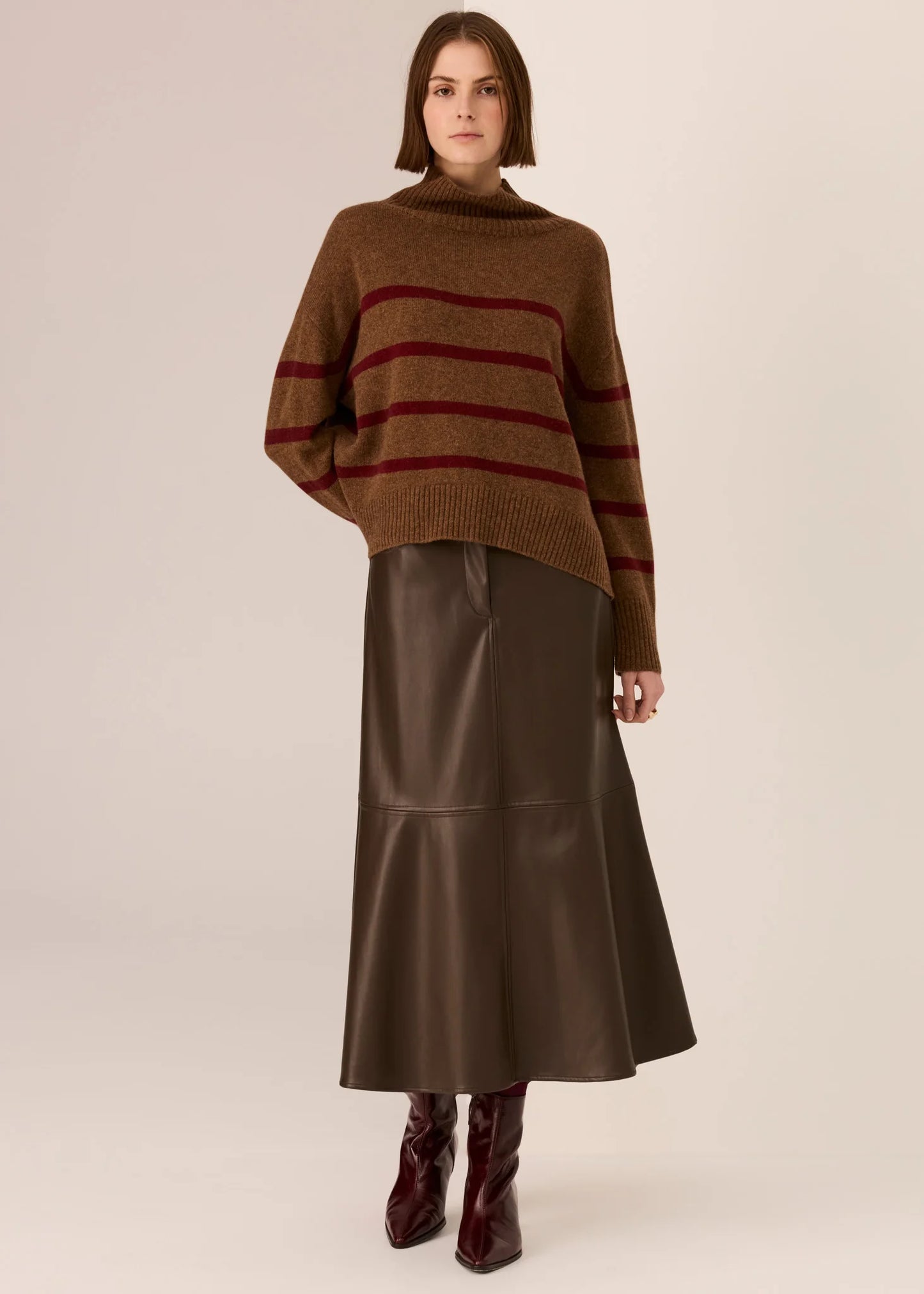 POL Astor Stripe Turtleneck Knit