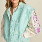 POM Amsterdam Quilted Jacket in Aqua