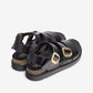 Yokono Tunez 127 Leather Sandal in Black