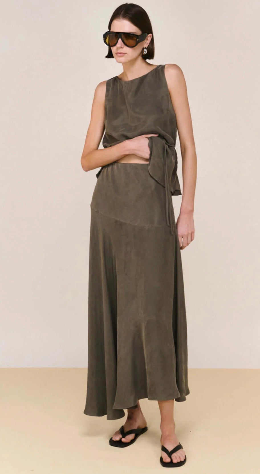 Staple the Label Stevie Pixie Maxi Skirt Olive
