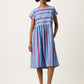 Nancybird Tathra Woven Dress in Raspberry Stripe