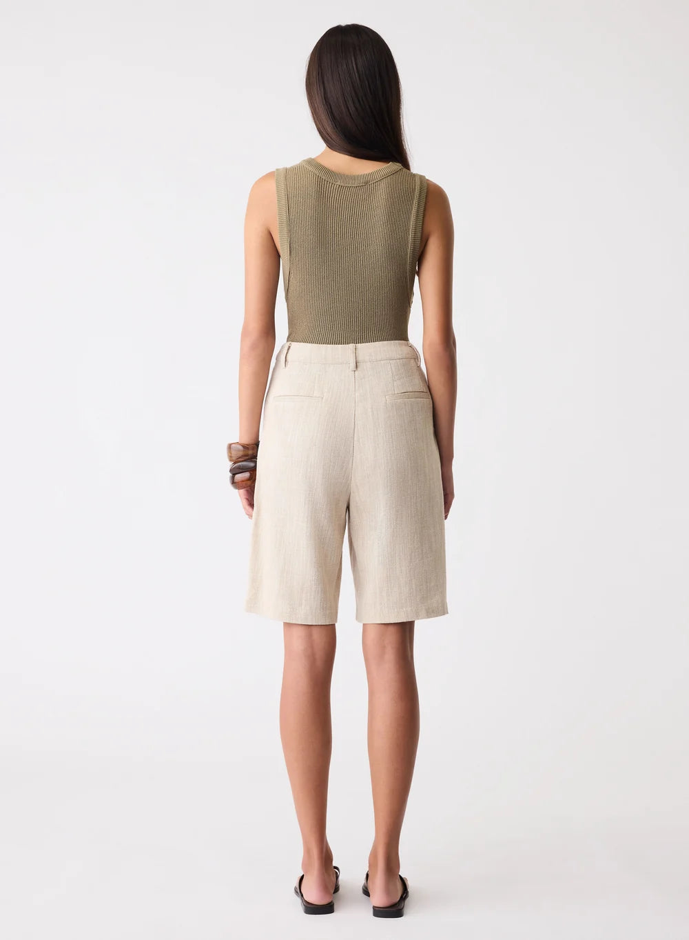 Esmaee Etch Bermuda Short in Sand