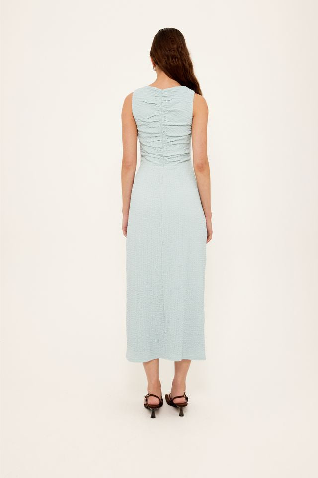 Staple the Label Amelie Gathered Midi Dress Seafoam
