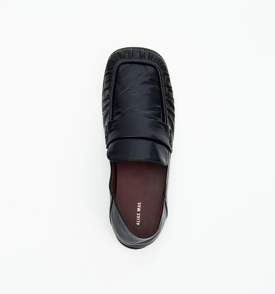 Alias Mae Kruz Loafer Black Oily Crinkle Leather