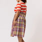 Nancybird Coco Pintuck Skirt in Acid Check