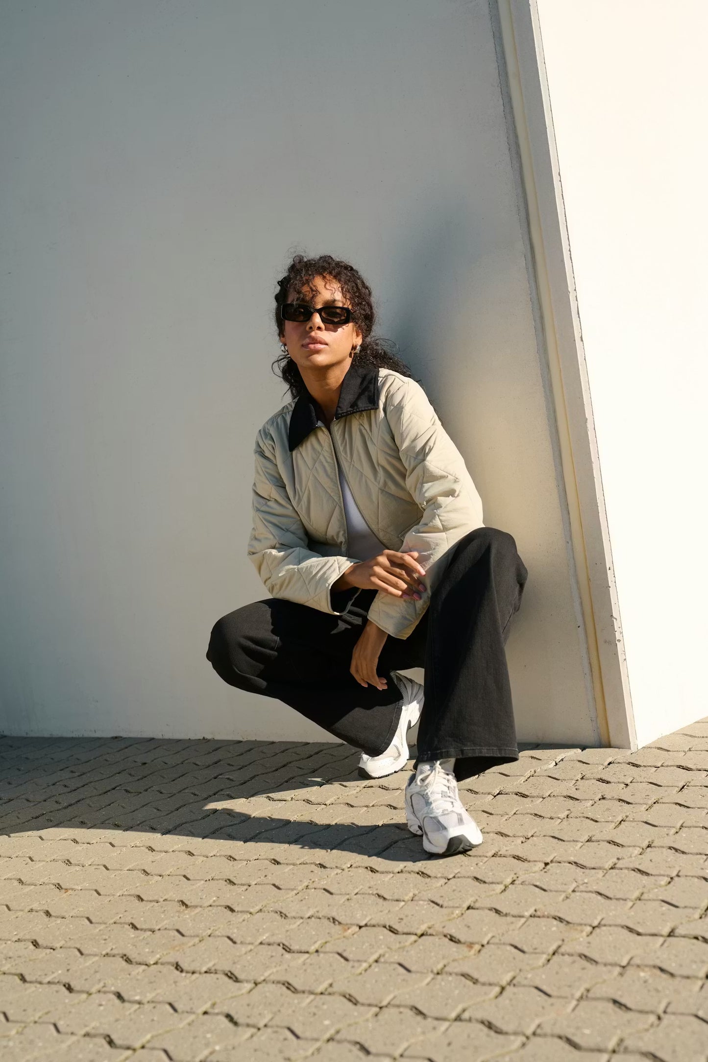 Kaffe KAanneli Quilted Jacket Feather Grey