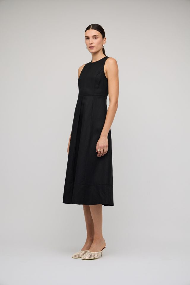 Staple the Label Veda Midi Dress, Black