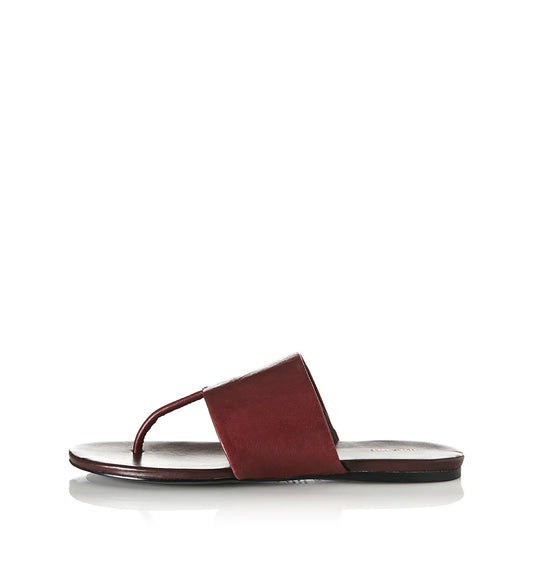 Alias Mae Heanie Leather Slide in Burgandy Leather