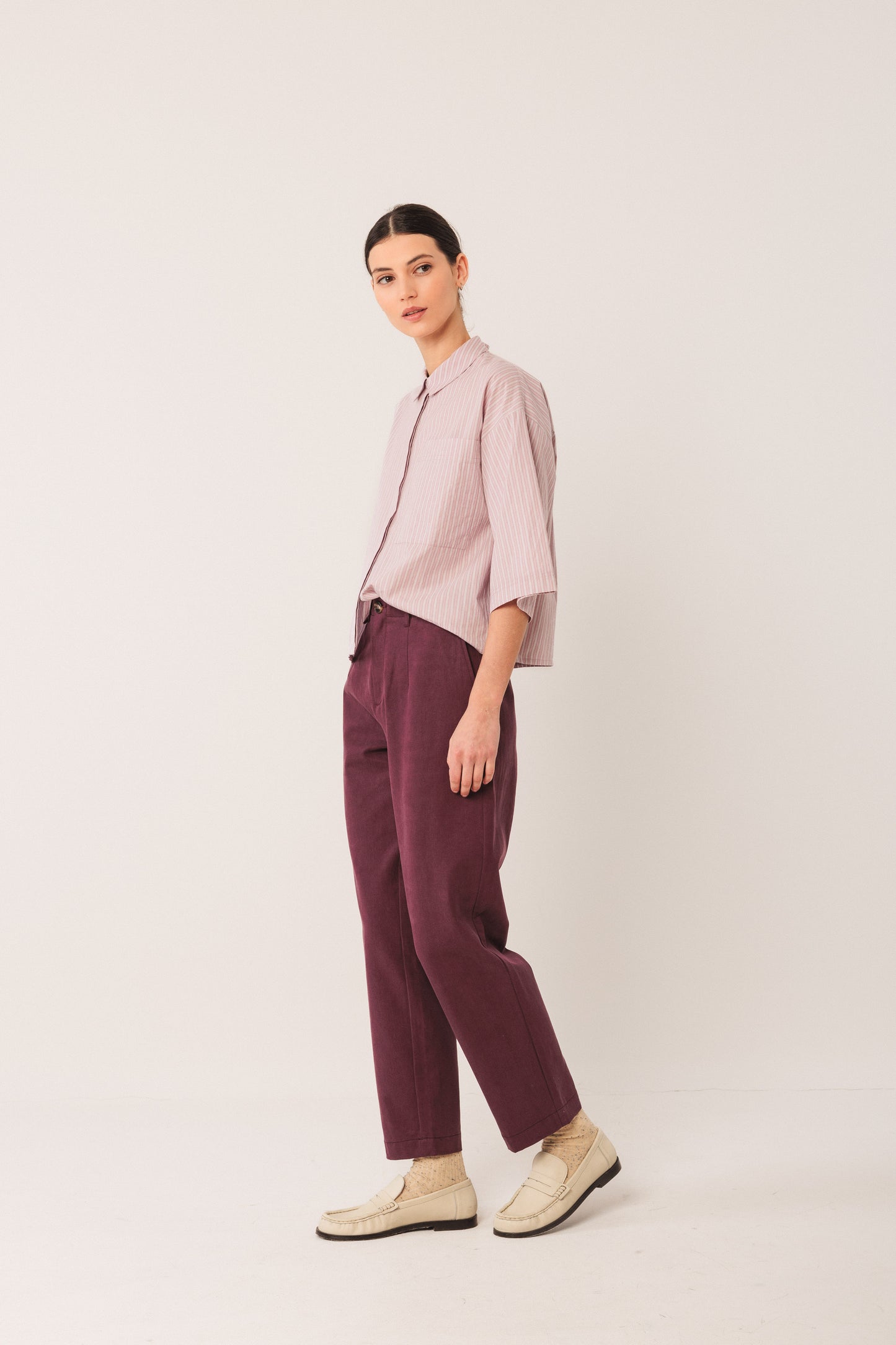 Indi and Cold Boxy Striped Shirt
