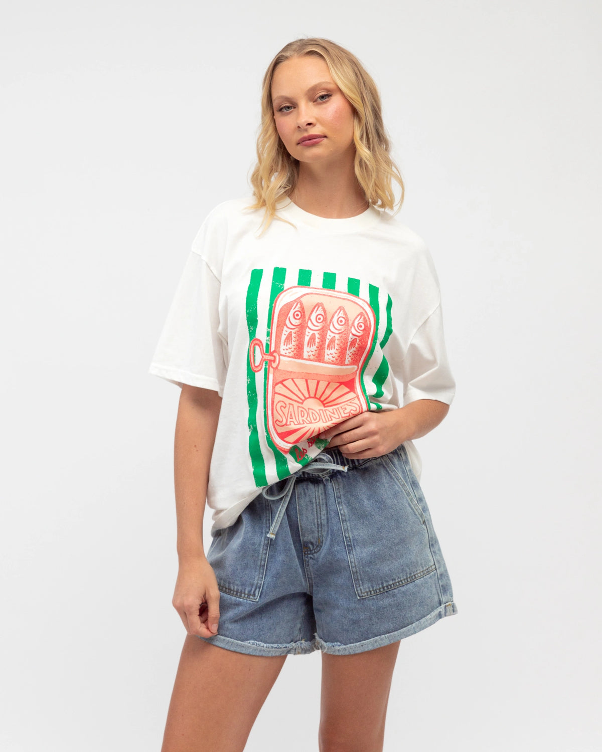 Sardines Tee White