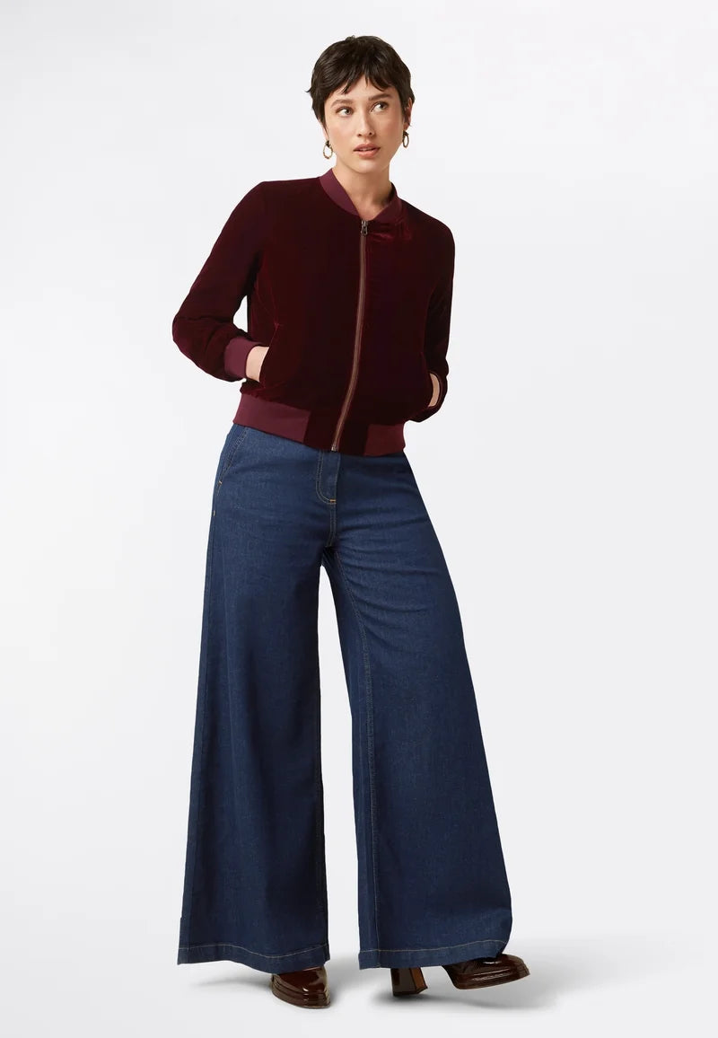 King Louie Bessie Bomber Jacket Gamine Velvet