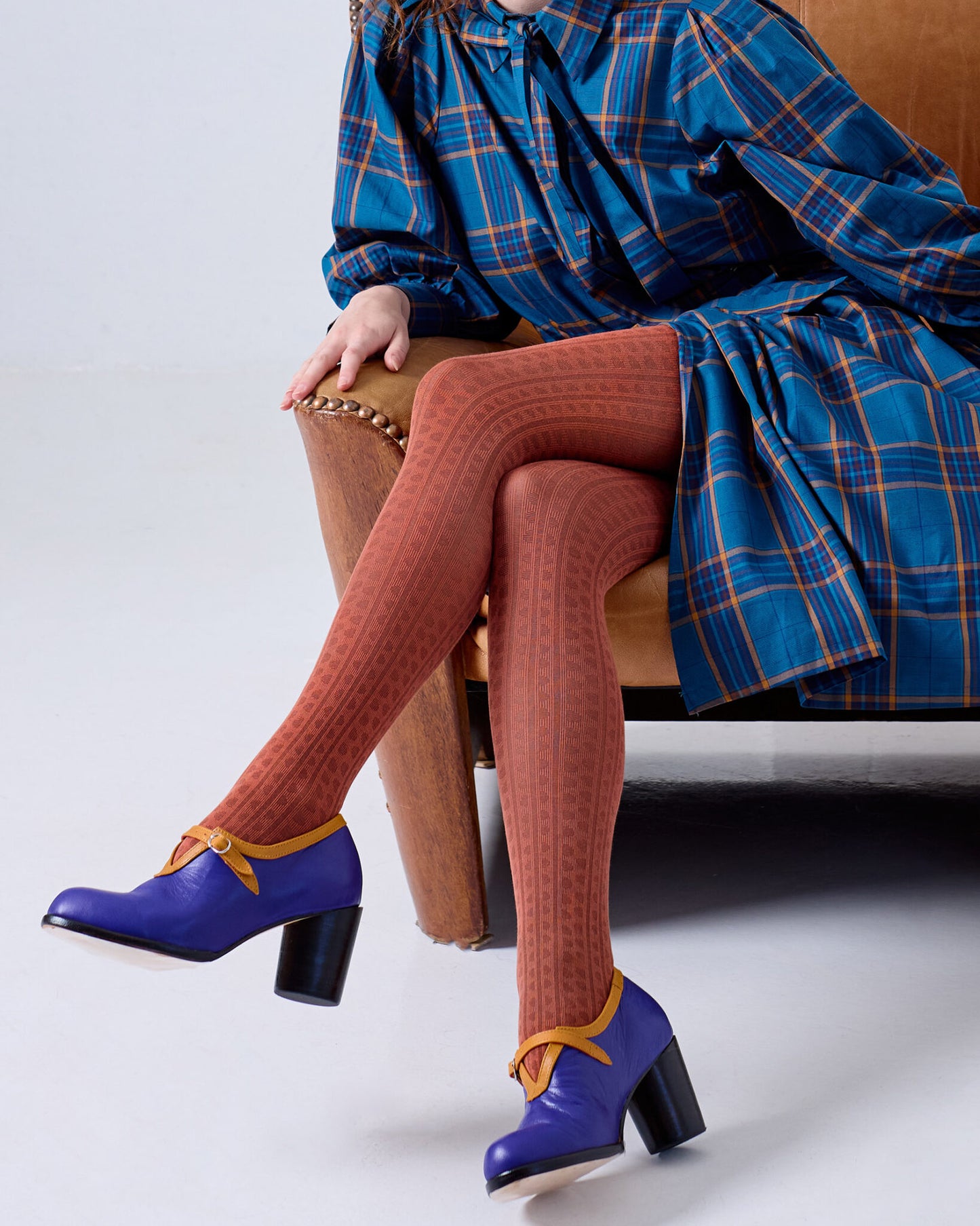 Tightology Haptic Organic Cotton Tights Terracotta