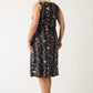 Nancybird Lidia Tie Dress in Watercolour Charcoal