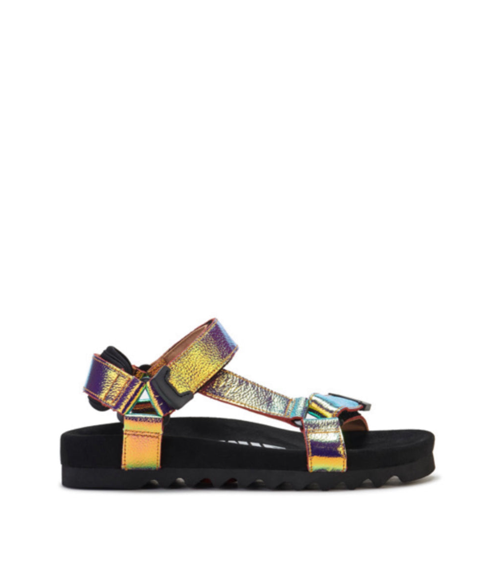 Rollie Sandal Tooth Wedge in Sunset Chrome