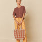 Indi and Cold Rice Stitch Knit Top in Chocolate