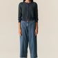 POL Carsen Crop Denim Pant in Light Wash